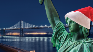 Image - Statue of Liberty with Santa Hat