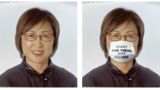 Image - Asian woman wearing face mask