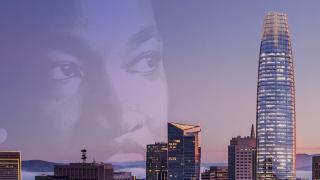 Image - MLK and San Francisco skyline