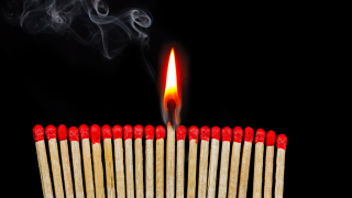 Image - matches against a black background