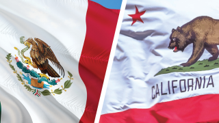 Image - Mexico and California flags