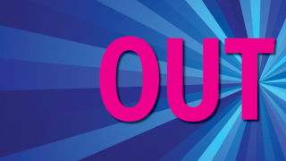 Image - the word &quot;Out&quot; against blue background