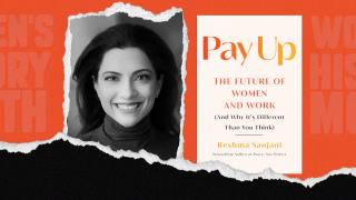 Image - Reshma Saujani and her book cover
