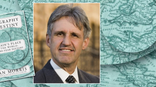 Image - Ian Morris and background of map design from book cover