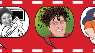 Image - illustrations of speaker photos in word ballons