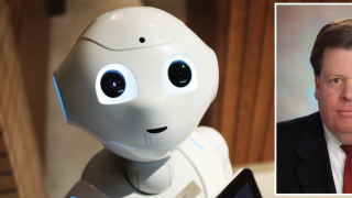 Image - speaker photo and robot