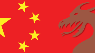 Image - China flag and dragon