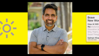 Image - Sal Khan and book cover