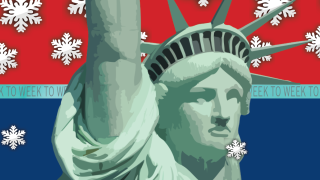 Image - Statue of Liberty and snowflakes