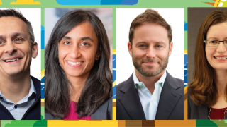 Image - the speakers and illustration of green energy types