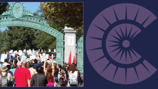 Image - students at UC Berkeley gate