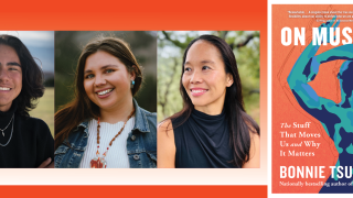 Image - the speakers and Tsui's book cover