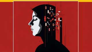 Image - illustration of person's head with drugs