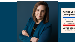 Image - the speaker and her book cover