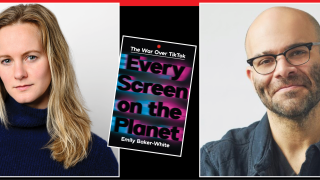Image - the speakers and a book cover