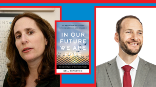 Image - the speakers and a book cover