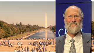Image - the speaker and the Washington, D.C., mall
